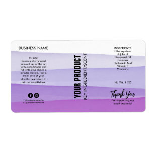 Layered Ink Purple Body Butter Jar Product Labels
