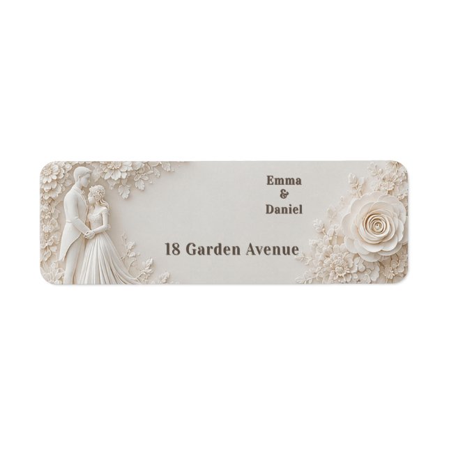 🤍 Layered Ivory Floral Wedding Frame Theme 🤍 (Front)