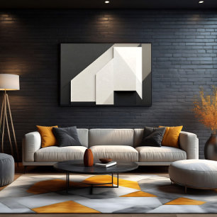 Layered Minimalist Abstract Art Canvas Print