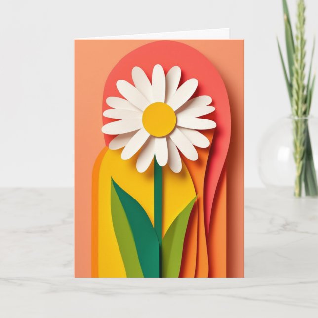 Layered Paper Bloom Card (Front)
