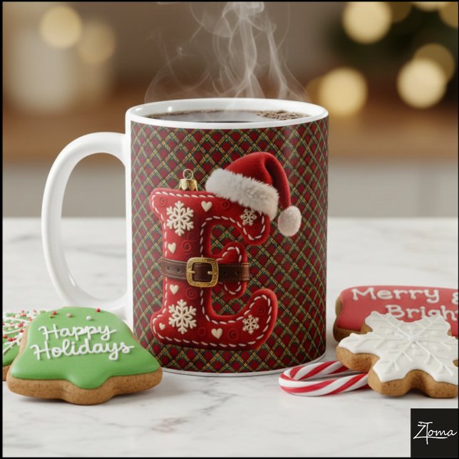 Layered Pastel Gold Trim Letter E Coffee Mug (Creator Uploaded)