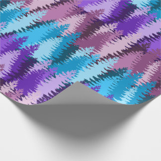 Layered Pine Forest Pattern Wrapping Paper