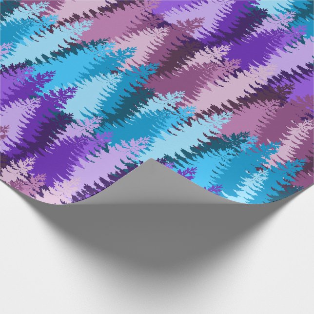 Layered Pine Forest Pattern Wrapping Paper (Corner)