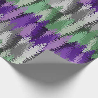 Layered Pine Forest Pattern Wrapping Paper