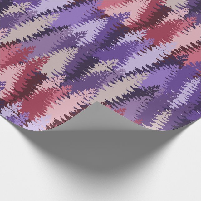 Layered Pine Forest Pattern Wrapping Paper (Corner)