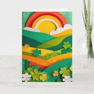 Layered Rainbow Fields Card