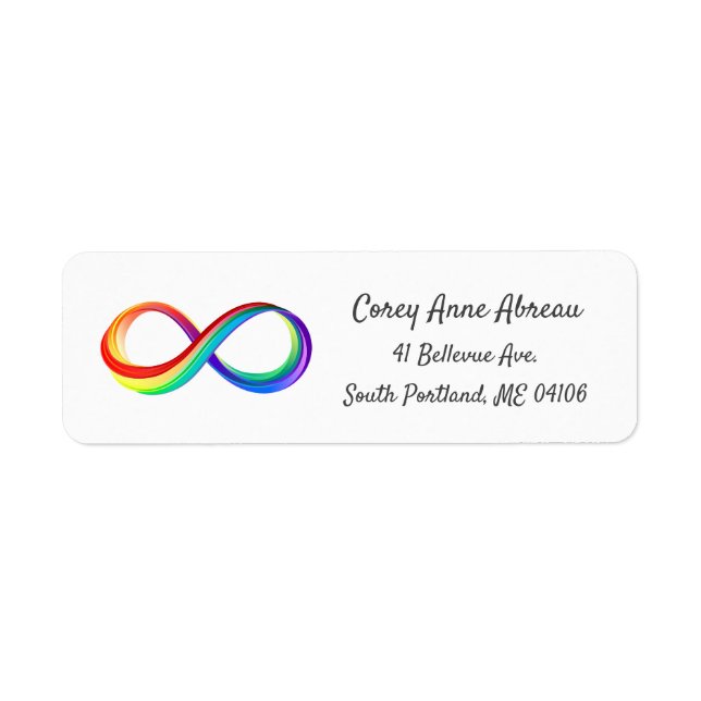 Layered Rainbow Infinity Symbol (Front)