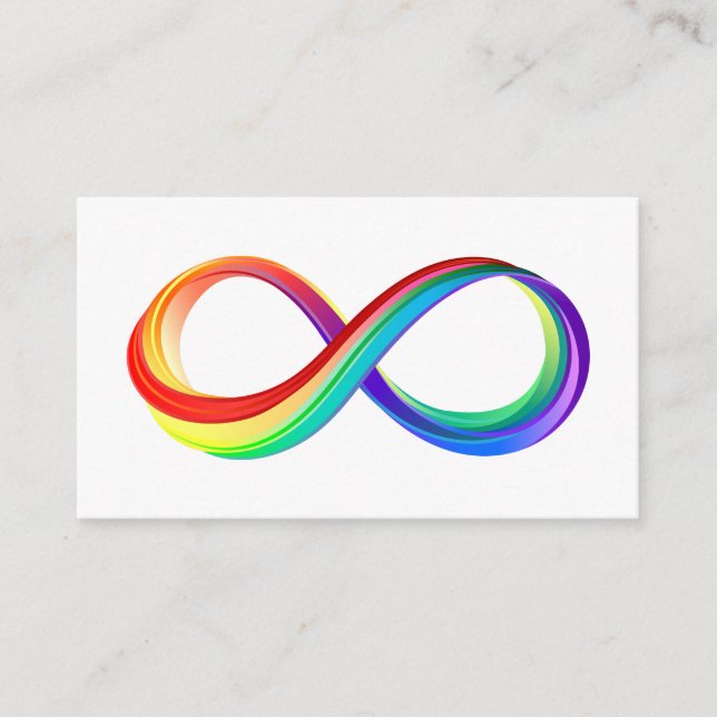 Layered Rainbow Infinity Symbol Advice Card (Front)