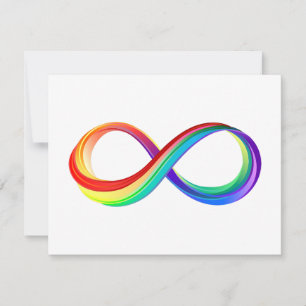 Layered Rainbow Infinity Symbol Announcement