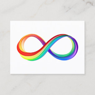 Layered Rainbow Infinity Symbol Calling Card