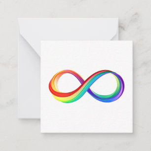 Layered Rainbow Infinity Symbol Card