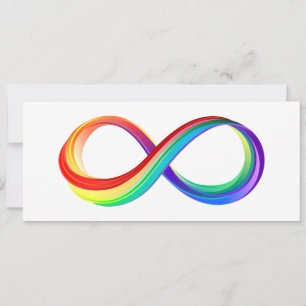 Layered Rainbow Infinity Symbol Card