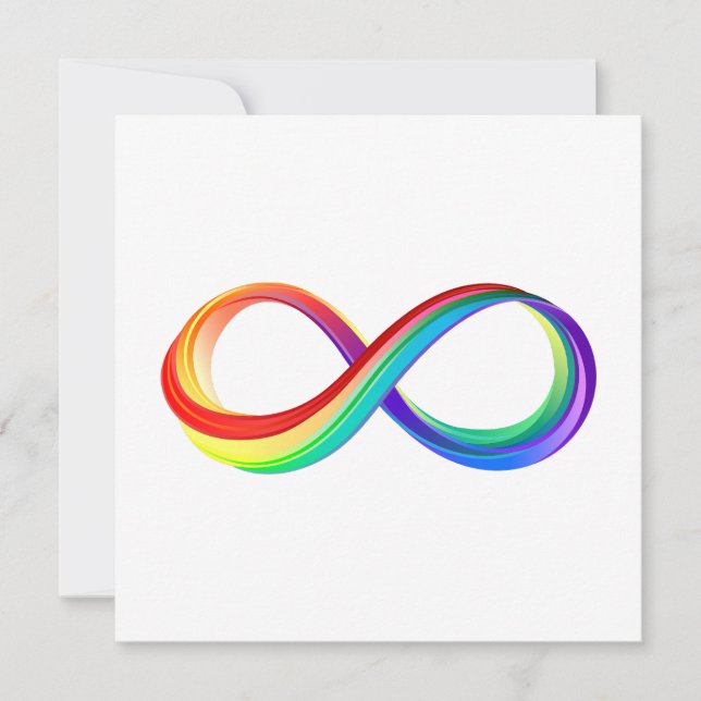 Layered Rainbow Infinity Symbol Card (Front)