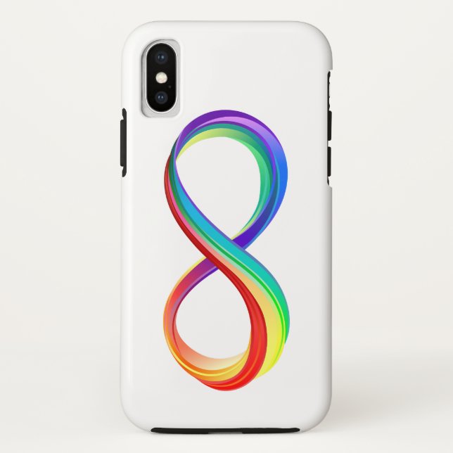 Layered Rainbow Infinity Symbol Case-Mate iPhone Case (Back)