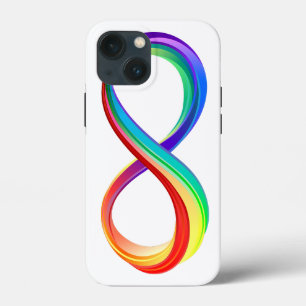Layered Rainbow Infinity Symbol iPhone 13 Mini Case