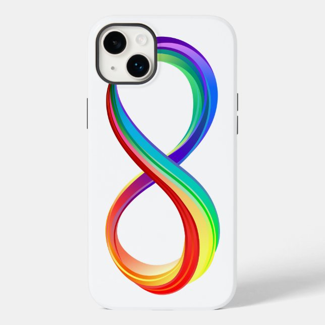 Layered Rainbow Infinity Symbol Case-Mate iPhone Case (Back)
