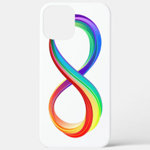 Layered Rainbow Infinity Symbol iPhone 12 Pro Max Case