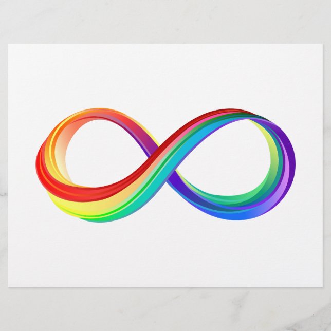 Layered Rainbow Infinity Symbol Custom Letterhead (Front)