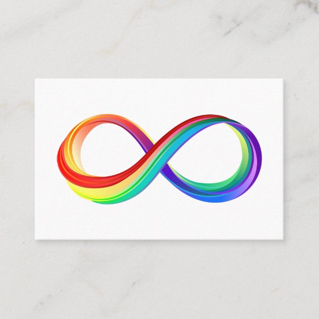 Layered Rainbow Infinity Symbol Discount Card (Front)