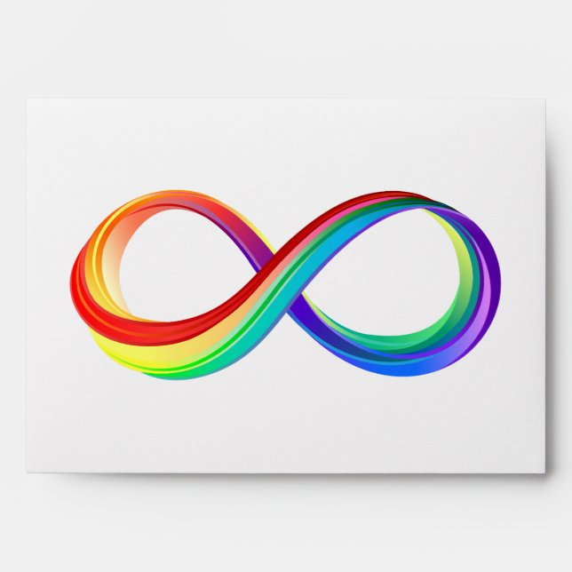Layered Rainbow Infinity Symbol Envelope (Front)