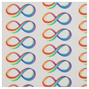 Layered Rainbow Infinity Symbol Fabric