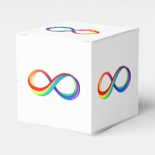 Layered Rainbow Infinity Symbol Favour Box