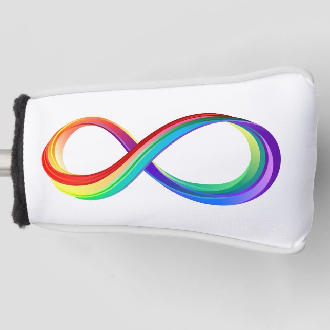 Layered Rainbow Infinity Symbol Golf Head Cover (Front)