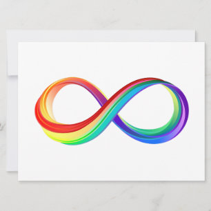 Layered Rainbow Infinity Symbol Holiday Card