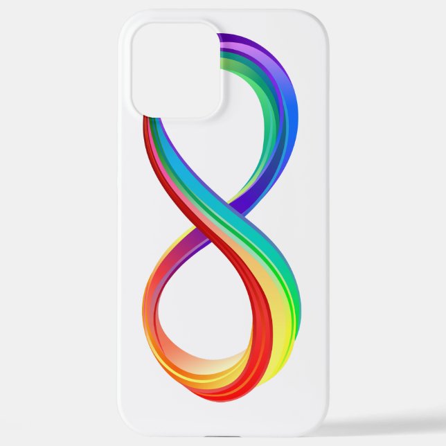 Layered Rainbow Infinity Symbol iPhone Case (Back)