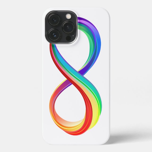 Layered Rainbow Infinity Symbol iPhone Case (Back)