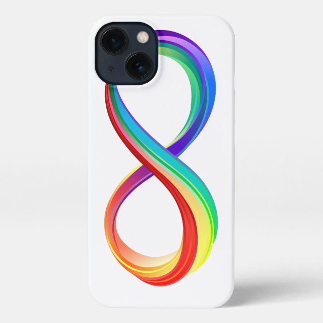 Layered Rainbow Infinity Symbol iPhone Case (Back)
