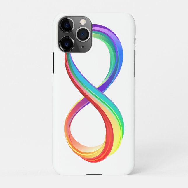 Layered Rainbow Infinity Symbol iPhone Case (Back)