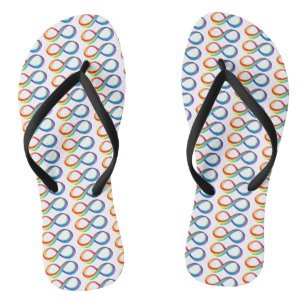 Layered Rainbow Infinity Symbol Jandals