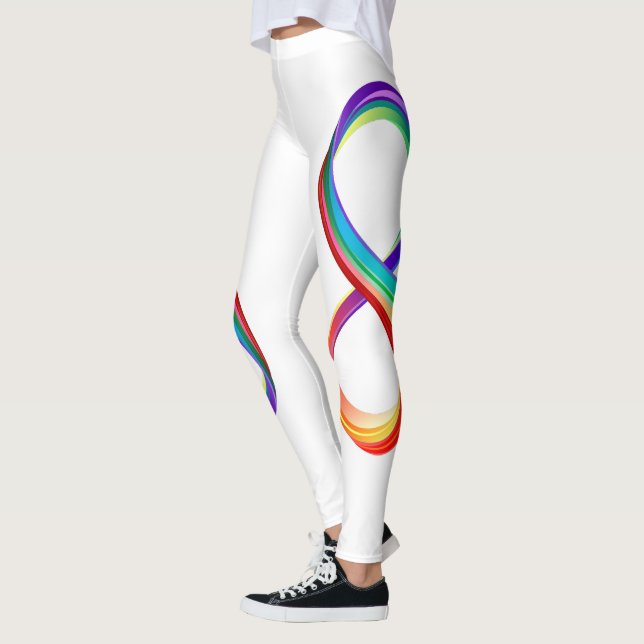 Layered Rainbow Infinity Symbol Leggings (Left)