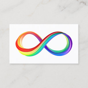 Layered Rainbow Infinity Symbol Loyalty Card
