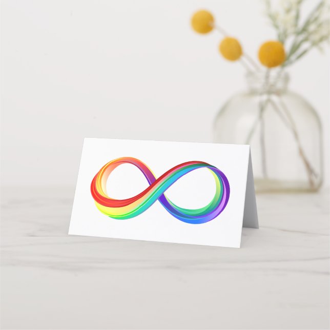 Layered Rainbow Infinity Symbol Loyalty Card (Front)