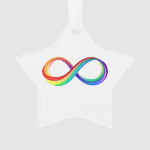 Layered Rainbow Infinity Symbol Ornament