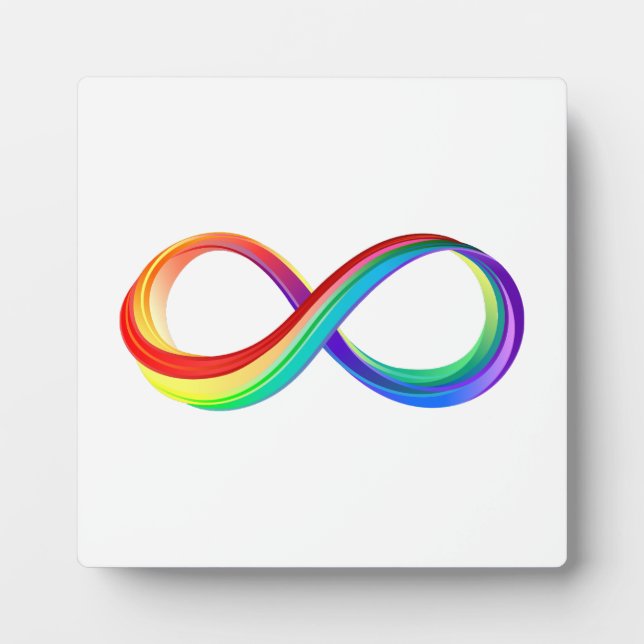 Layered Rainbow Infinity Symbol Plaque (Front)
