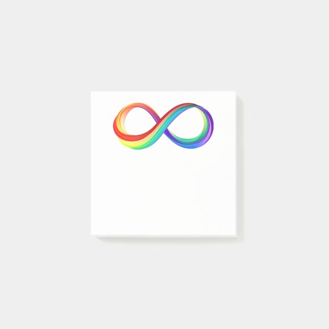Layered Rainbow Infinity Symbol Post-it Notes (Front)