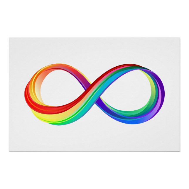 Layered Rainbow Infinity Symbol Poster (Front)