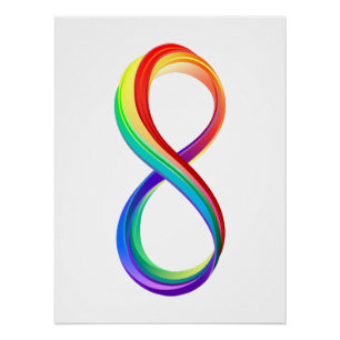 Layered Rainbow Infinity Symbol Poster