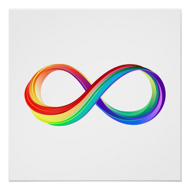 Layered Rainbow Infinity Symbol Poster (Front)