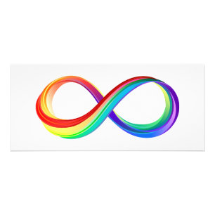 Layered Rainbow Infinity Symbol Rack Card