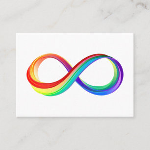 Layered Rainbow Infinity Symbol Referral Card