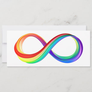Layered Rainbow Infinity Symbol Save The Date