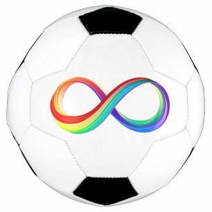 Layered Rainbow Infinity Symbol Soccer Ball