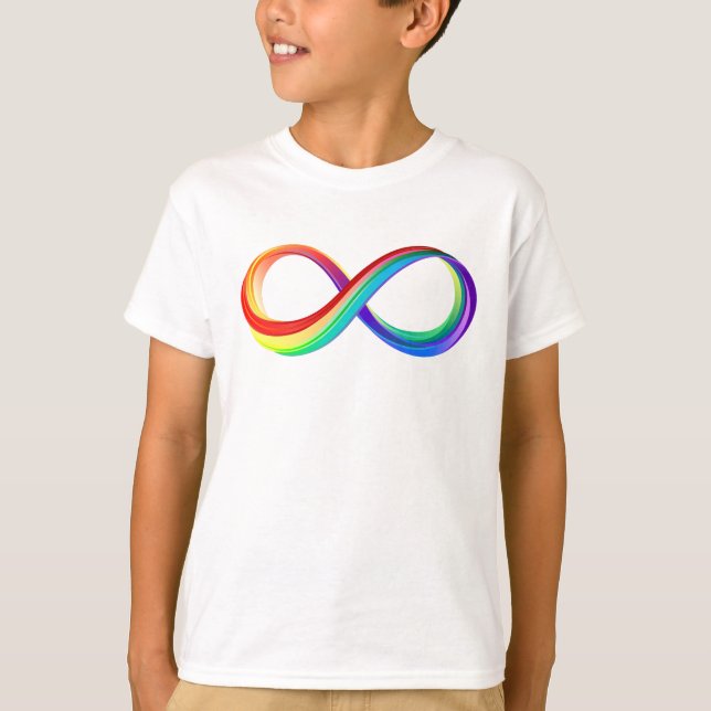 Layered Rainbow Infinity Symbol T-Shirt (Front)