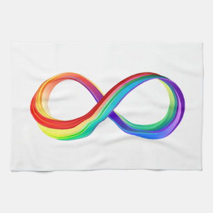 Layered Rainbow Infinity Symbol Tea Towel
