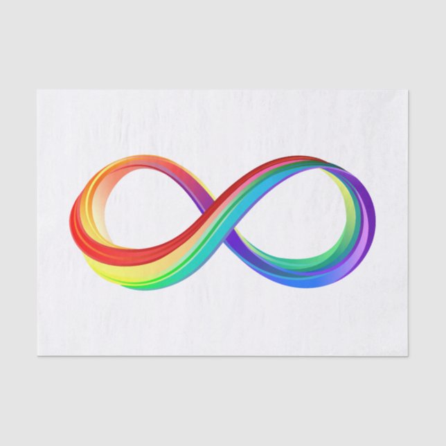 Layered Rainbow Infinity Symbol Tissue Paper (Front)