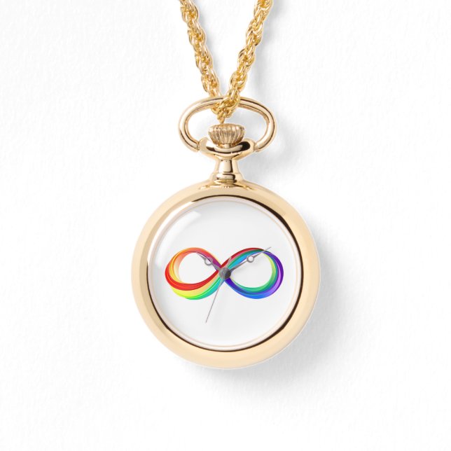 Layered Rainbow Infinity Symbol Watch (Front)